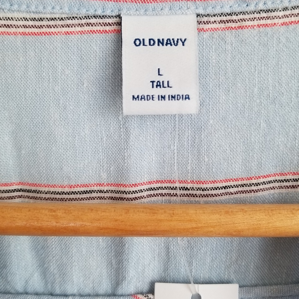Old Navy Striped Shirt Dress size Large Tall - Picture 8 of 8